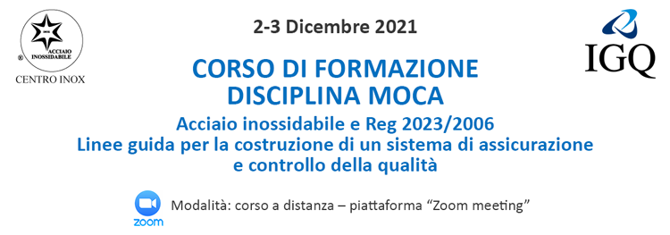 CORSO DI FORMAZIONE DISCIPLINA MOCA