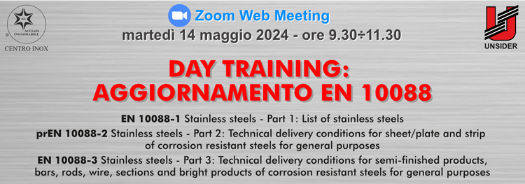 DAY TRAINING: AGGIORNAMENTO EN 10088