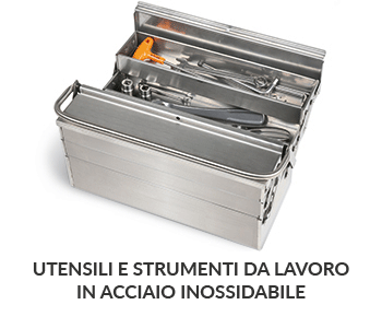 utensili e strumenti da lavoro in acciaio inossidabile